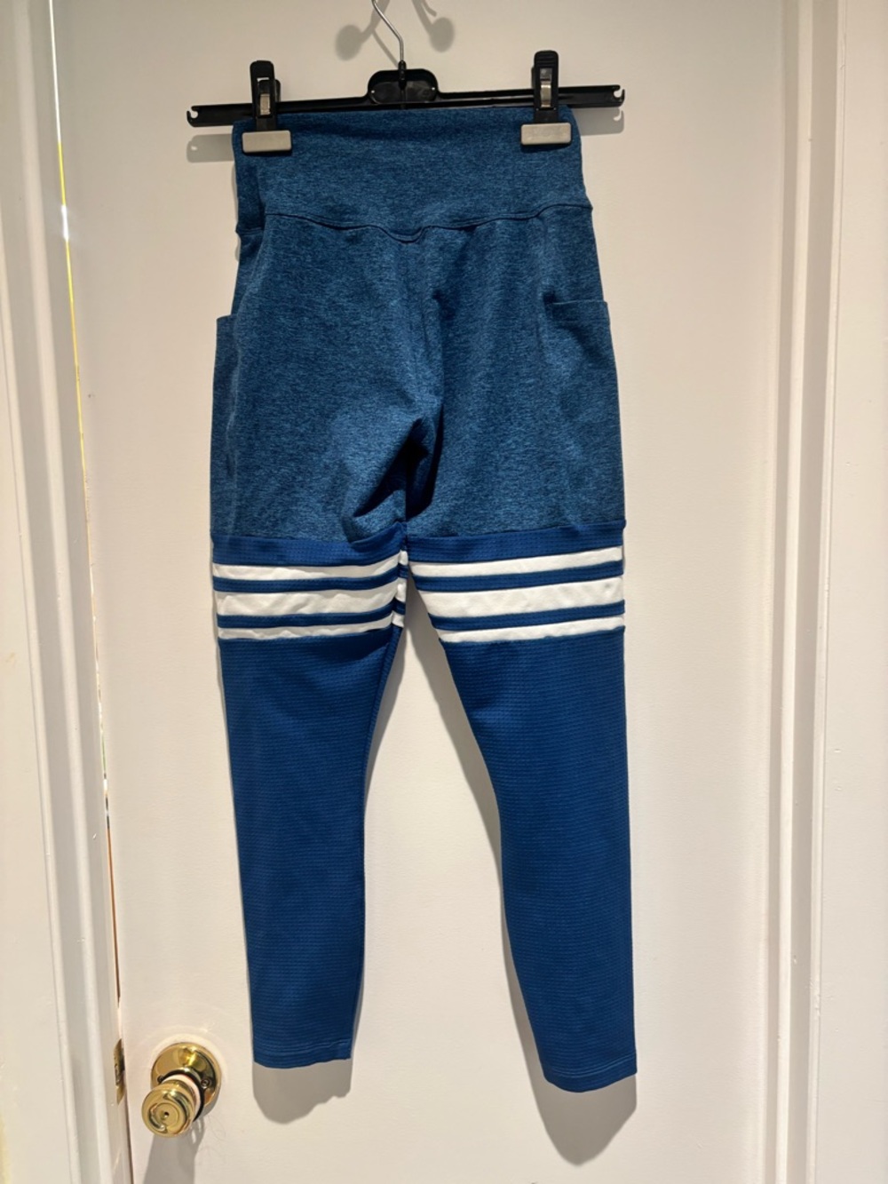 Bombshell Sportswear - Thigh high Leggings in Heathered Royal Blue - Size Large - Picture 3 of 5